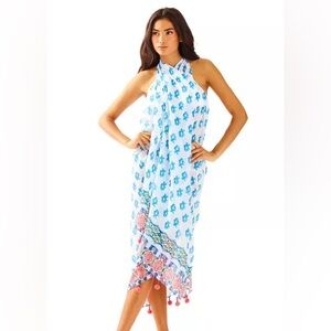 Lilly Pulitzer WATERSIDE WRAP Resort White To The Sea Engineered Vest POM